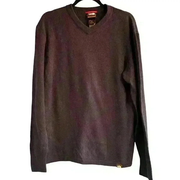 The North Face Sweater MensNavy Merino‎ Wool Blend Long Sleeve Size Medium M - Picture 1 of 5